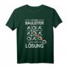 Ich bin Bauleiter ich finde immer eine Lösung T-Shirt – Lustiges Bauleiter Outfit für Bauherren & Baustellenprofis