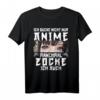 Ich gucke nicht nur Anime manchmal zocke ich auch - Manga Fans T-Shirt, cooles Geschenk für Anime- und Manga-Liebhaber
