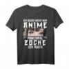 Ich gucke nicht nur Anime manchmal zocke ich auch - Manga Fans T-Shirt, cooles Geschenk für Anime- und Manga-Liebhaber