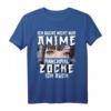 Ich gucke nicht nur Anime manchmal zocke ich auch - Manga Fans T-Shirt, cooles Geschenk für Anime- und Manga-Liebhaber