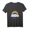 Regenbogen Kawaii Motiv Anime Manga Wolke Regen Regenwolke T-Shirt - Buntes, niedliches Design für Anime- und Manga-Fans