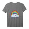 Regenbogen Kawaii Motiv Anime Manga Wolke Regen Regenwolke T-Shirt - Buntes, niedliches Design für Anime- und Manga-Fans