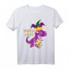 Mardi Grawr T-Rex Dinosaurier Kinder T-Shirt - Lustiges Kostüm für Mardi Gras, Karnevals-Party & Familienfeier