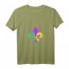 Damen Mardi Gras Fleur de Lis Farbspritzer NOLA T-Shirt mit V-Ausschnitt – Perfekt für Partys, Paraden & den New Orleans Style