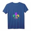 Damen Mardi Gras Fleur de Lis Farbspritzer NOLA T-Shirt mit V-Ausschnitt – Perfekt für Partys, Paraden & den New Orleans Style