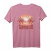 Santa Cruz California Vintage Retro Surfer T-Shirt – 80er Style, Strandmotiv & Sonnenuntergänge, Geschenk für Surfer & Paddler
