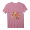 Damen Vintage Kalifornische Mohnblume Blumen T-Shirt mit V-Ausschnitt – Klassisch geschnitten, bequem & stilvoll