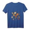 Damen Vintage Kalifornische Mohnblume Blumen T-Shirt mit V-Ausschnitt – Klassisch geschnitten, bequem & stilvoll