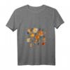 Damen Vintage Kalifornische Mohnblume Blumen T-Shirt mit V-Ausschnitt – Klassisch geschnitten, bequem & stilvoll