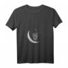 Damen Eulen Nachteulen Eule bei Nacht auf Mond und Sternenhimmel - Perfektes T-Shirt für Vogel- und Nachtliebhaber