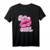 80s Girl Lippen - Retro Achtziger Musik Style T-Shirt für Kinder und Erwachsene, perfekt für Kostüm- und Motto-Partys