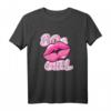 80s Girl Lippen - Retro Achtziger Musik Style T-Shirt für Kinder und Erwachsene, perfekt für Kostüm- und Motto-Partys