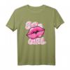 80s Girl Lippen - Retro Achtziger Musik Style T-Shirt für Kinder und Erwachsene, perfekt für Kostüm- und Motto-Partys