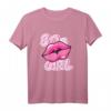80s Girl Lippen - Retro Achtziger Musik Style T-Shirt für Kinder und Erwachsene, perfekt für Kostüm- und Motto-Partys