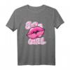 80s Girl Lippen - Retro Achtziger Musik Style T-Shirt für Kinder und Erwachsene, perfekt für Kostüm- und Motto-Partys