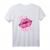 80s Girl Lippen - Retro Achtziger Musik Style T-Shirt für Kinder und Erwachsene, perfekt für Kostüm- und Motto-Partys