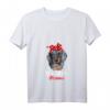 Damen Dackel Mama T-Shirt mit V-Ausschnitt – Süßes Hundemotiv & Spruch, ideales Geschenk für Hundeliebhaberinnen zu Geburtstag & Weihnachten