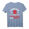 Endlich 16 Ich weiß alles - Lustiges T-Shirt zum Geburtstag für Jungen und Mädchen