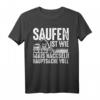 Saufen Ist Wie Mais Häckseln Hauptsache Voll - Lustiges Party T-Shirt für Trinkliebhaber & Oktoberfest-Geschenk