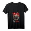 Damen Mops Mama Pug Mom Hund Frauchen T-Shirt mit V-Ausschnitt – Perfektes Geschenk zum Muttertag, Geburtstag & Weihnachten für Hundeliebhaberinnen