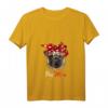 Damen Mops Mama Pug Mom Hund Frauchen T-Shirt mit V-Ausschnitt – Perfektes Geschenk zum Muttertag, Geburtstag & Weihnachten für Hundeliebhaberinnen