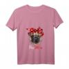 Damen Mops Mama Pug Mom Hund Frauchen T-Shirt mit V-Ausschnitt – Perfektes Geschenk zum Muttertag, Geburtstag & Weihnachten für Hundeliebhaberinnen
