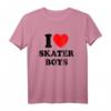I Love Skater Jungen & Mädchen T-Shirt – Perfekt für Skateboard, Eislaufen & Muttertag Geschenke für Kinder & Teenager