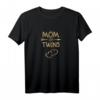 Damen Zwillingsmama T-Shirt - Lustiges Schwangerschaftsdesign für werdende Mütter, Muttertag & Baby Shower Geschenk