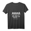 Damen Mama 2021 Loading Shirt – Werdende Mama Geschenk für Muttertag, Baby Shower & Schwangerschaftsankündigung mit V-Ausschnitt