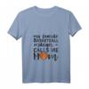 Damen My Favorite Basketball Player Calls me Mom - Muttertags-T-Shirt mit V-Ausschnitt, perfektes Geschenk für Basketballfans und Mütter
