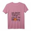 Damen My Favorite Basketball Player Calls me Mom - Muttertags-T-Shirt mit V-Ausschnitt, perfektes Geschenk für Basketballfans und Mütter
