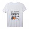 Damen My Favorite Basketball Player Calls me Mom - Muttertags-T-Shirt mit V-Ausschnitt, perfektes Geschenk für Basketballfans und Mütter
