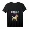 Damen Pudel Mama Hundebesitzer Geschenk zum Muttertag - Pudel T-Shirt mit V-Ausschnitt für Tierliebhaberinnen