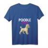 Damen Pudel Mama Hundebesitzer Geschenk zum Muttertag - Pudel T-Shirt mit V-Ausschnitt für Tierliebhaberinnen