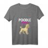 Damen Pudel Mama Hundebesitzer Geschenk zum Muttertag - Pudel T-Shirt mit V-Ausschnitt für Tierliebhaberinnen