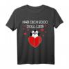 Hab Dich Sooo Doll Lieb Pinguin T-Shirt – Witziges Valentinstag & Muttertag Geschenk für Partner, Familie & Freunde