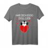 Hab Dich Sooo Doll Lieb Pinguin T-Shirt – Witziges Valentinstag & Muttertag Geschenk für Partner, Familie & Freunde
