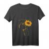 Damen Best Cat Mom Ever Sonnenblumen Katzenmama T-Shirt mit V-Ausschnitt – Perfektes Geschenk zum Muttertag, Geburtstag und Weihnachten für Katzenliebhaberinnen