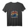 Pew Pew Madafakas Katzen T-Shirt mit V-Ausschnitt – Lustiges Sommershirt für Katzenliebhaber, Vintage Retro Design, Geschenk für Katzenmama & -papa