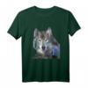 Wolfsilhouette T-Shirt mit Wald und Bergen - Surreale Wolf Kunst für Tier-, Natur- und Wildtielliebhaber, Jäger & Naturschützer