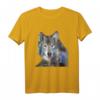Wolfsilhouette T-Shirt mit Wald und Bergen - Surreale Wolf Kunst für Tier-, Natur- und Wildtielliebhaber, Jäger & Naturschützer