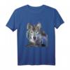 Wolfsilhouette T-Shirt mit Wald und Bergen - Surreale Wolf Kunst für Tier-, Natur- und Wildtielliebhaber, Jäger & Naturschützer