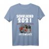 Kinder Einschulung Geschenk Jungen Feuerwehr Auto Schulkind 2021 T-Shirt - Lustiges Geschenk für den Schulstart & Feuerwehrfans