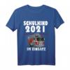Kinder Einschulung Geschenk Jungen Feuerwehr Auto Schulkind 2021 T-Shirt - Lustiges Geschenk für den Schulstart & Feuerwehrfans