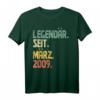 12 Jahre Geburtstag T-Shirt Geschenk - Legendär Seit 2009 Vintage Shirt für Jungen und Mädchen, Perfektes Geburtstagsgeschenk