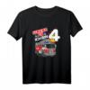 Kinder Feuerwehr Feuerwehrauto Feuerwehrmann T-Shirt zum 4. Geburtstag – Perfekt als Geschenk und Party-Outfit für Feuerwehrliebhaber