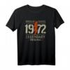 51. Geburtstag Rock n Roll Musik geboren 1972 T-Shirt – Vintage Design für Jubilare, Musiker & Rock Fans