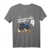 Kinder Monster Truck T-Shirt zum 4. Geburtstag für Jungen & Mädchen – Lustiges Geburtstagsoutfit für Kindergeburtstage, Kindergarten & Spielplatz