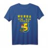 Kinder Hurra ich bin schon 5. Geburtstag Junge Superheld T-Shirt - Lustiges Geschenk für den fünften Geburtstag & Geburtstagsoutfit