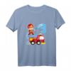 Kinder Feuerwehrauto T-Shirt zum 3. Geburtstag für Jungen - Lustiges Geschenk für Feuerwehrfans & Kindergartenoutfit
